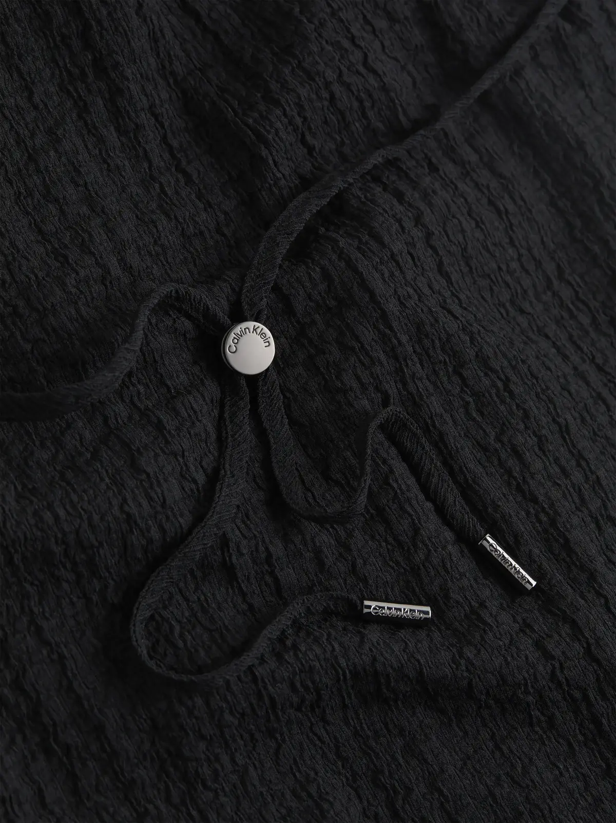 Calvin Klein CRINKLE JERSEY ANKLE, BEH Siyah Kadın Elbise-Etek