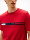 Tommy Hilfiger HILFIGER CHEST INSER, XLD Kırmızı Erkek T-Shirt & Polo