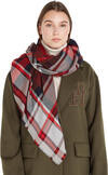 Tommy Hilfiger TOMMY CHECK LARGE SQ Kadın Kırmızı Atkı