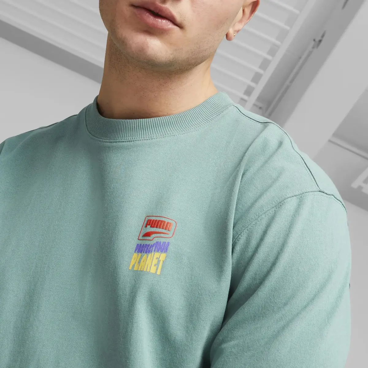 Puma Downtown Graphic Tee Mavi Erkek T-shirt