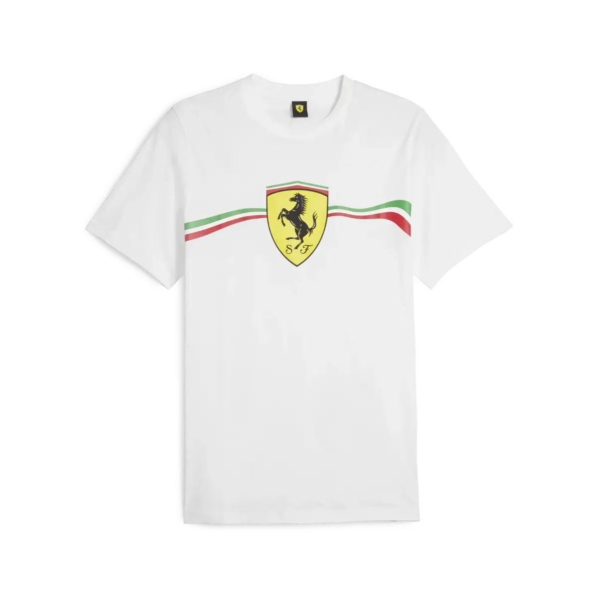 Puma Ferrari Race Big Shld Hrtg Beyaz Erkek T-Shirt