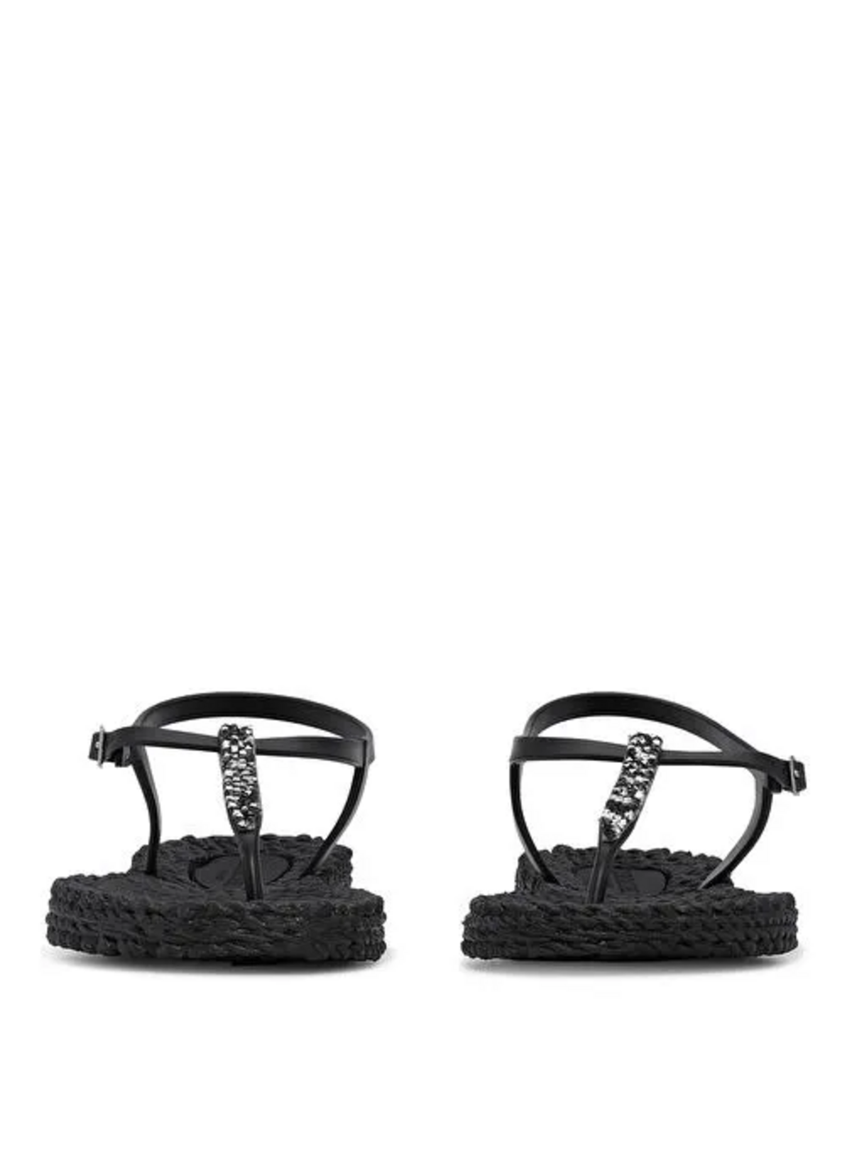 ILSE JACOBSEN Black Cheerful10G - Siyah Taşlı Parmak Arası Terlik