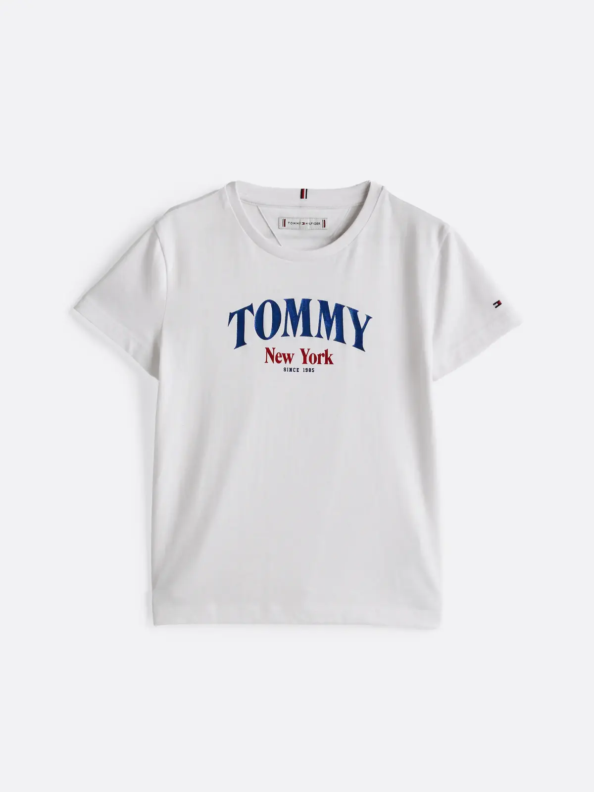 Tommy Hilfiger VARSITY REGULAR TEE, YBR Beyaz Çocuk T-Shirt & Polo