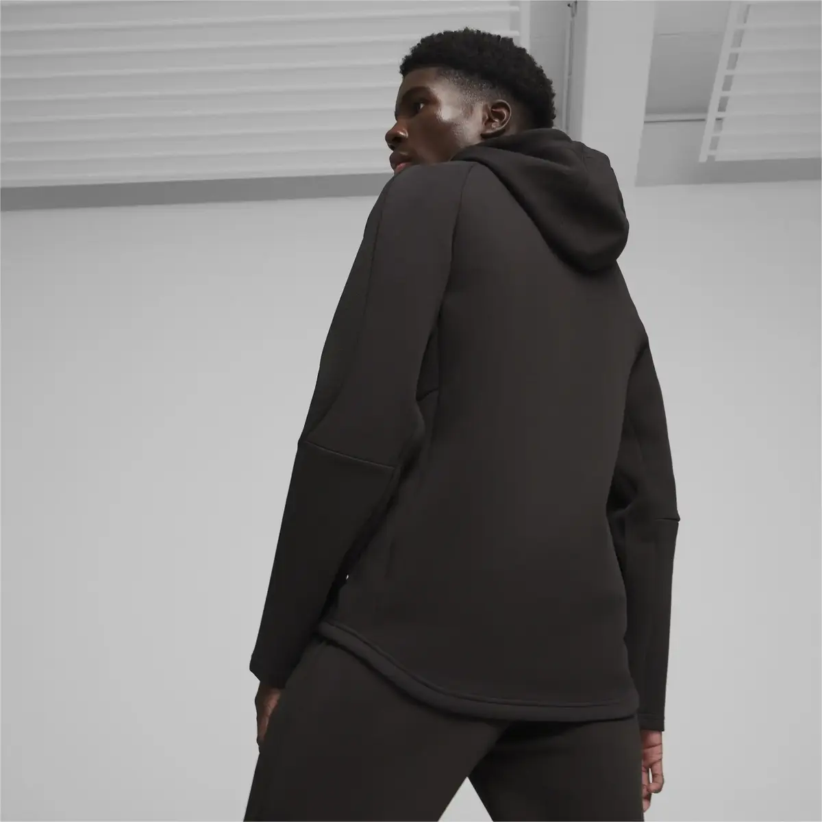 Puma EVOSTRIPE Full-Zip Hoodie DK Siyah Erkek Sweatshirt