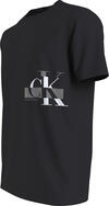 Calvin Klein GLITCHED CK LOGO TEE Erkek Siyah T-Shirt
