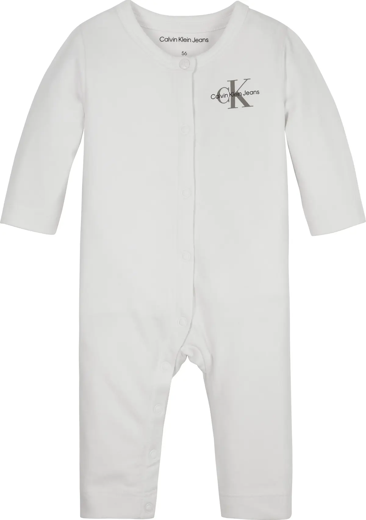 Calvin Klein MONOGRAM LS BODYSUIT Bebek Beyaz Zıbın