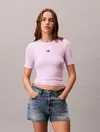 Calvin Klein A- Modal Rib Tee Pembe Kadın Tişört