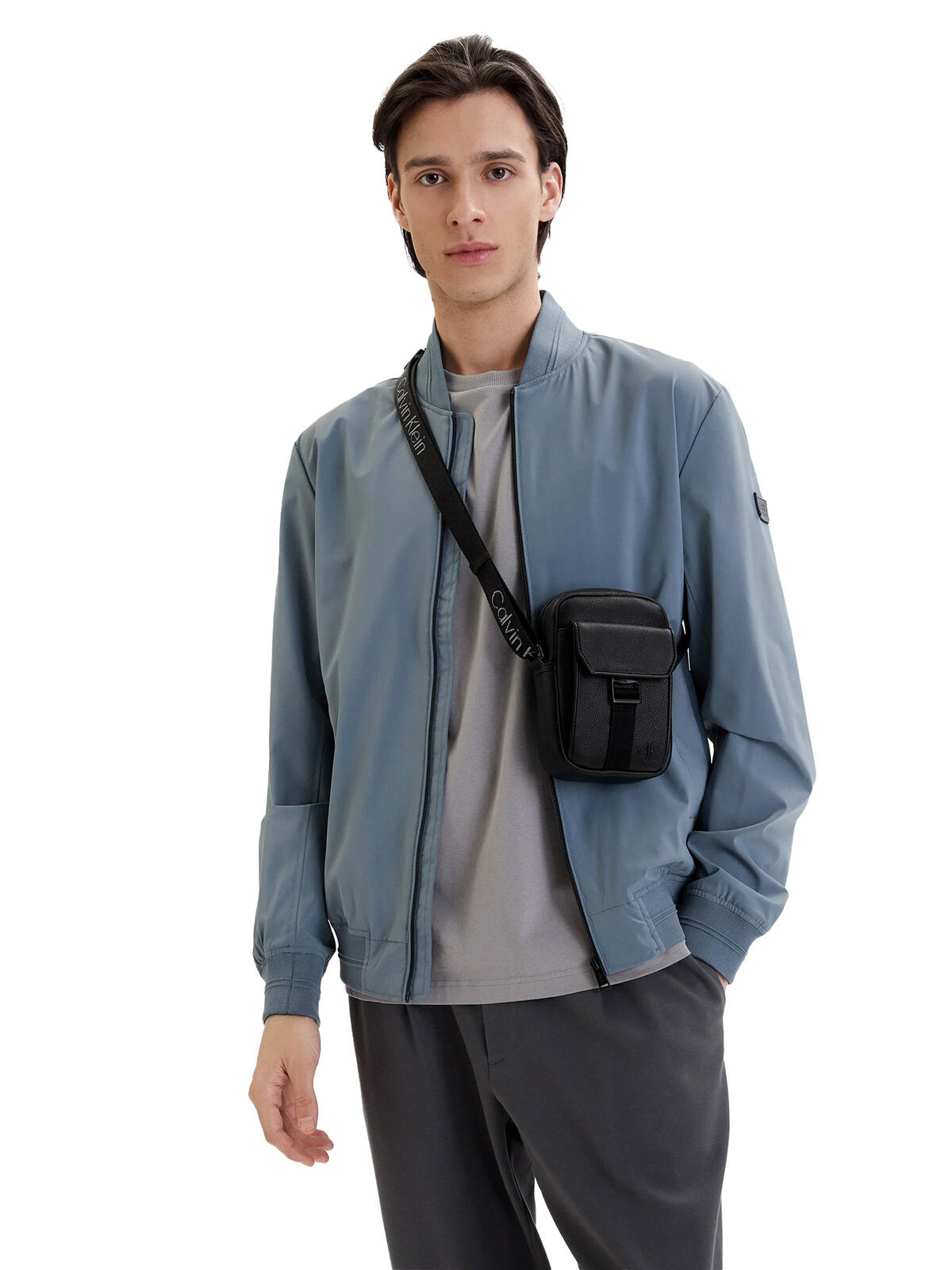 Calvin Klein WEBBING STRAP SLIM Siyah Erkek Çapraz Çanta