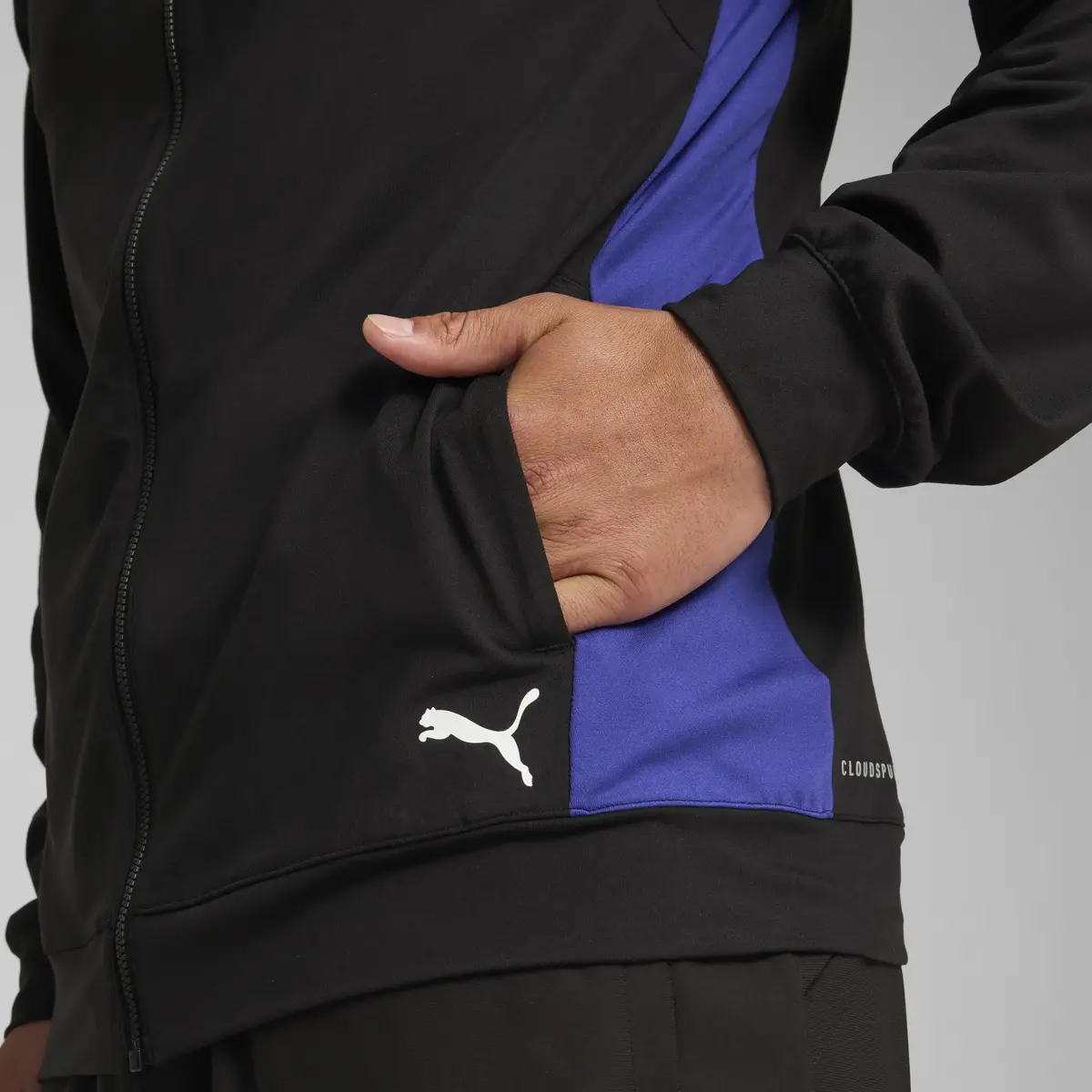 Puma M CLOUDSPUN FULL ZIP JACKET Siyah Erkek Fermuarlı Ceket