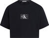 Calvin Klein MONOLOGO PATCH CROPP Erkek Siyah T-Shirt