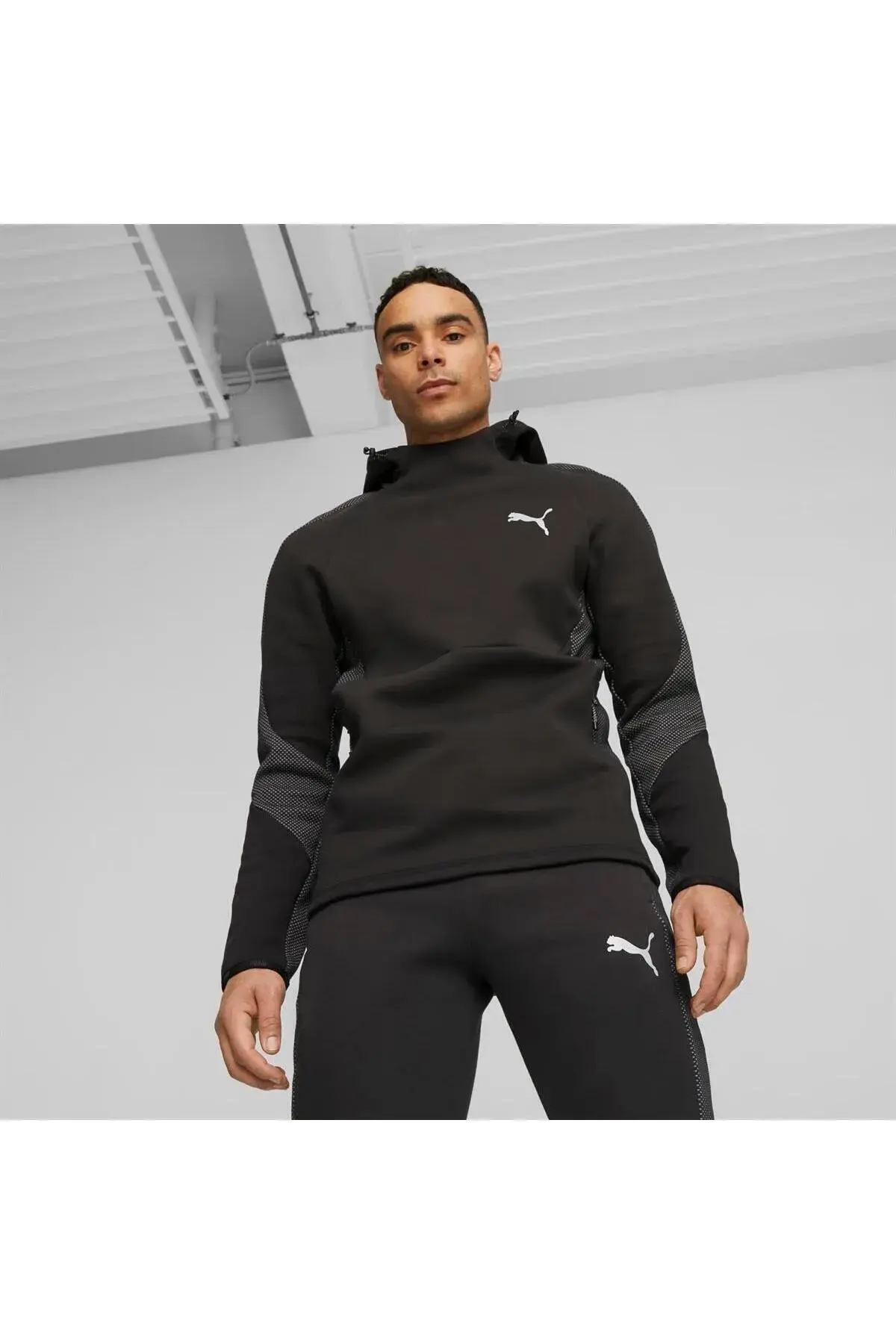 Puma EVOSTRIPE Hoodie DK Siyah Erkek Hoodie