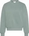 Calvin Klein LS ARCHIVE LOGO FRENCH TERRY RLX Kadın Yeşil Sweatshirt