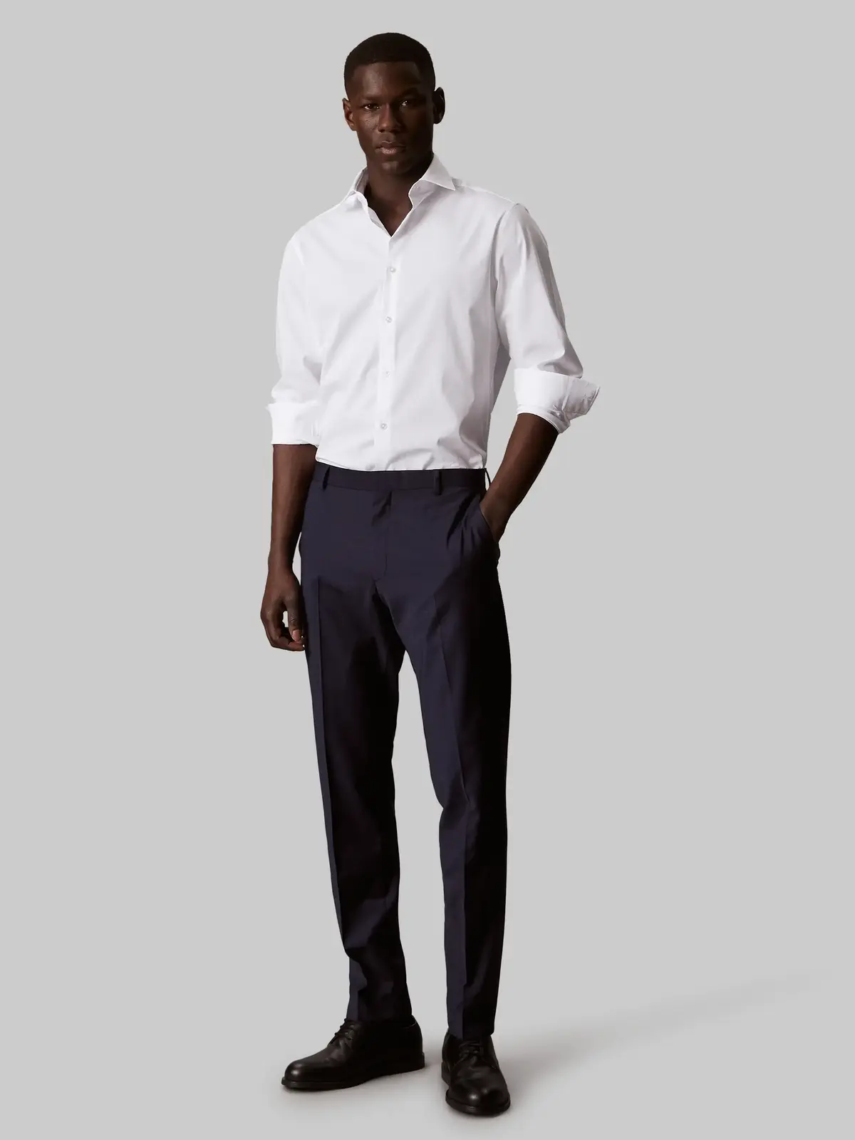 Calvin Klein REG ESNTL POPLIN STR Regular Fit Beyaz Erkek Gömlek