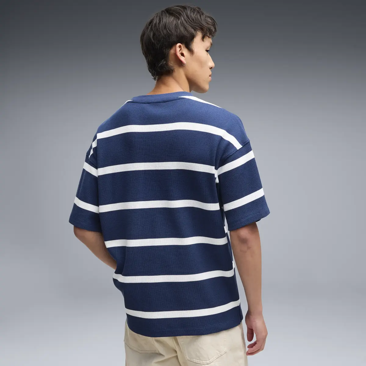 Puma SELECT Essentials Waffle Tee Lacivert Erkek T-Shirt
