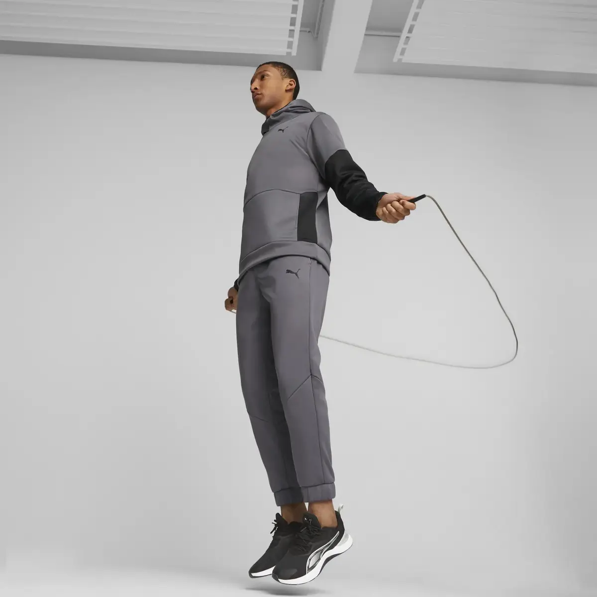 Puma TRAIN ALL DAY PWRFLEECE JGR Gri Erkek Eşofman Altı