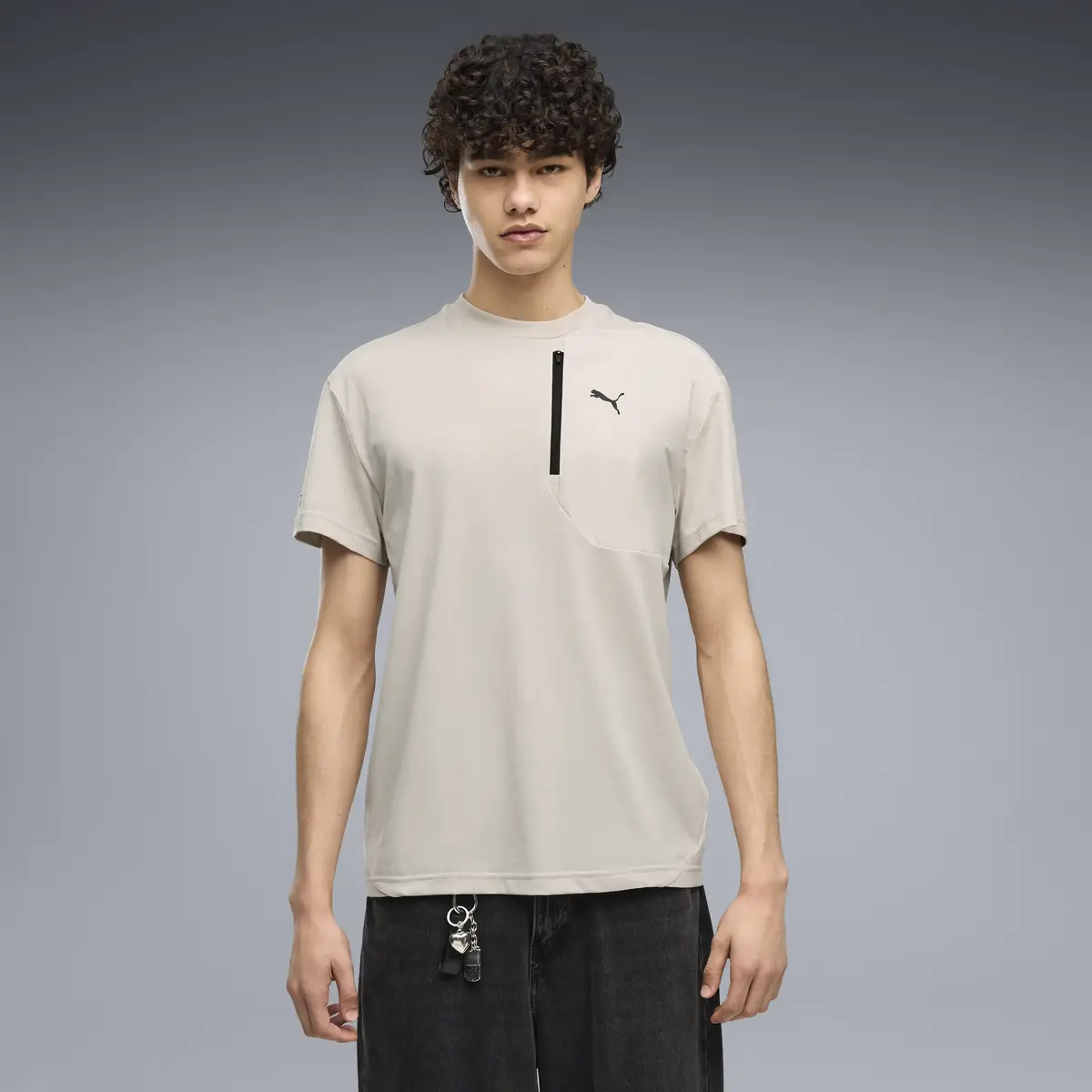 PUMA PUMATECH Tee Krem Erkek T-Shirt