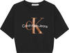 Calvin Klein BRONZE MONOGRAM T-SH Kadın Siyah T-Shirt