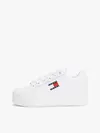 Tommy Hilfiger TJW FLATFORM ESS, YBS Beyaz Kadın Spor Ayakkabı & Sneaker