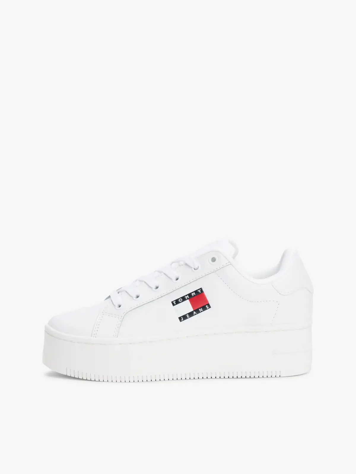 Tommy Hilfiger TJW FLATFORM ESS, YBS Beyaz Kadın Spor Ayakkabı & Sneaker