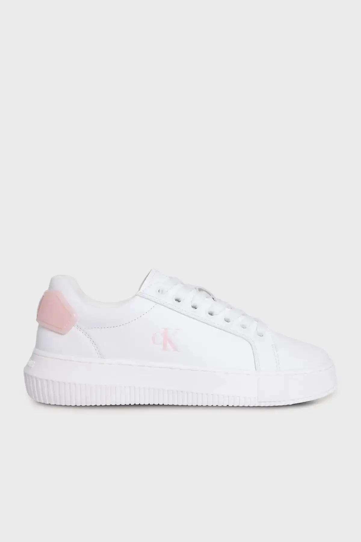 Calvin Klein CHUNKY CUPSOLE RU PATCH LTH WN Beyaz Kadın Günlük Spor Ayakkabı