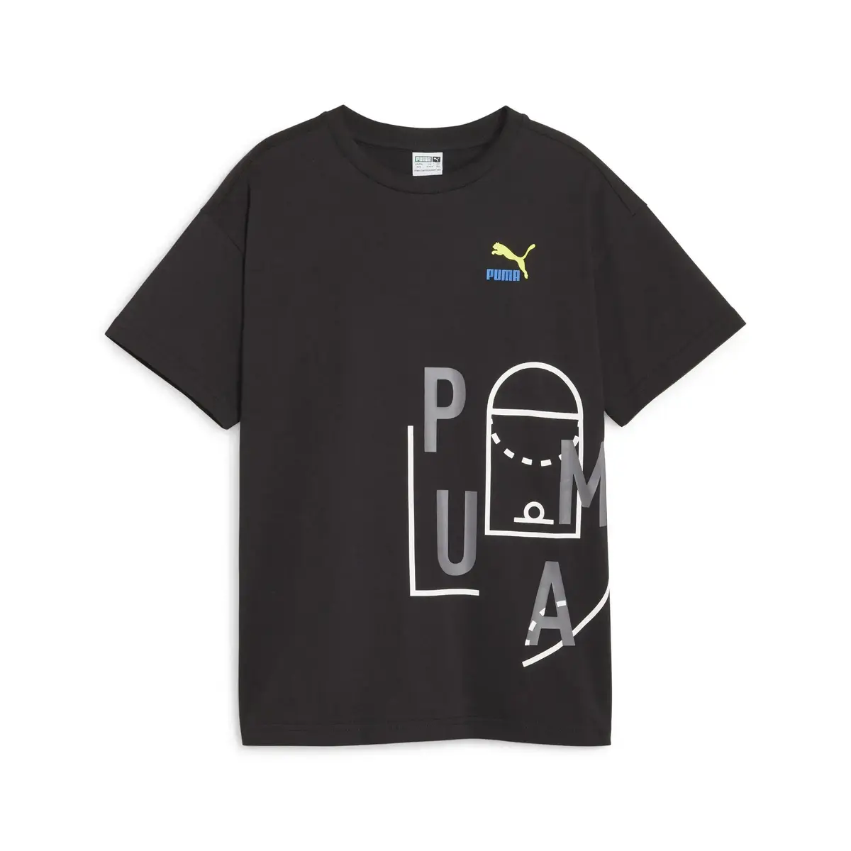 Puma CLASSICS FTR BALLER Logo Tee B Siyah Çocuk T-Shirt