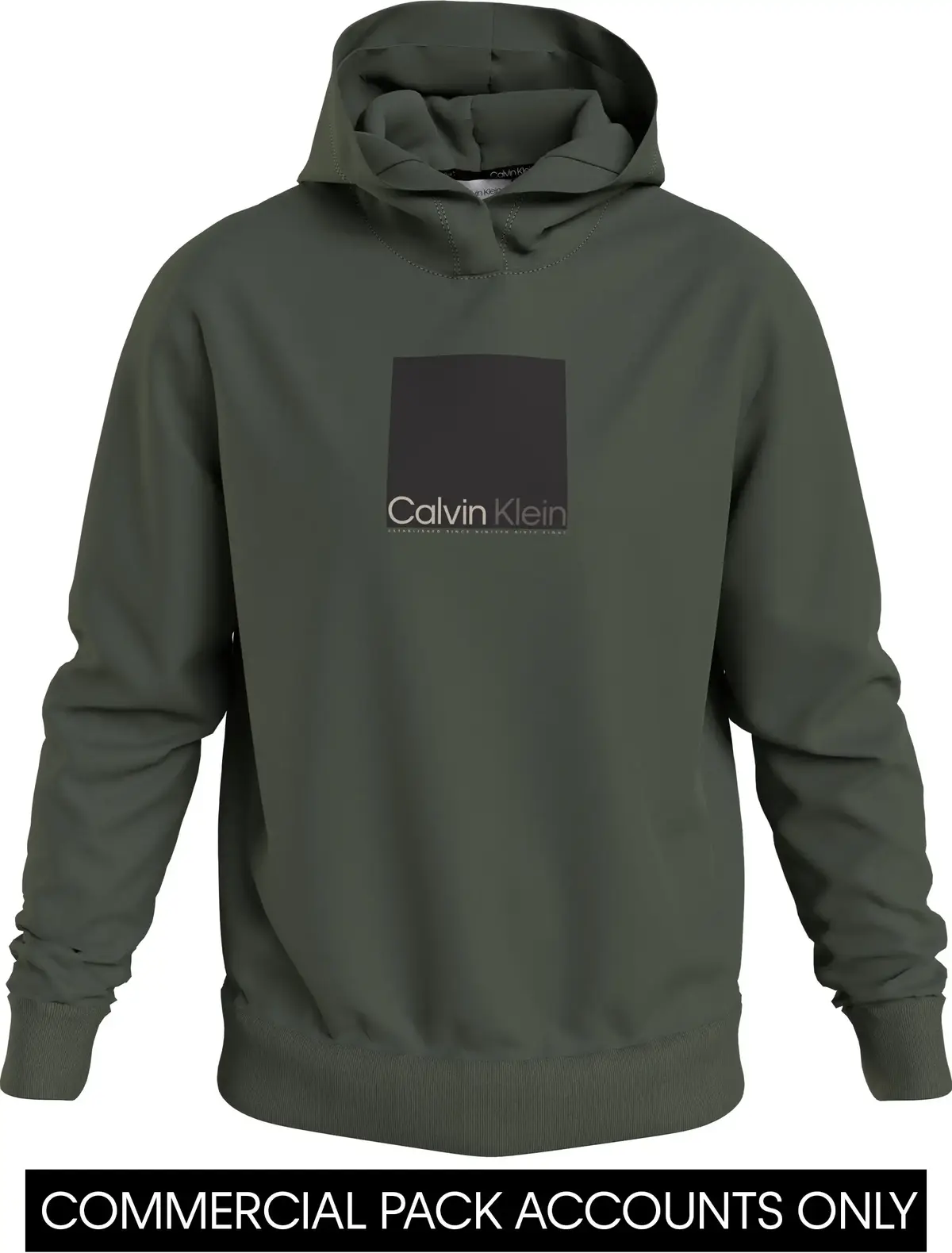 Calvin Klein SQUARE LOGO HOODIE Erkek Yeşil Hoodie
