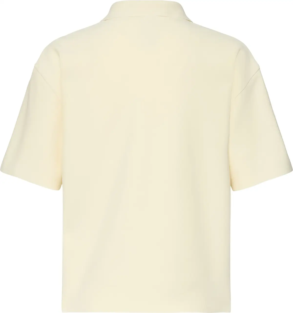 Calvin Klein SS TAILORED KNIT COLLAR ZIP TOP Kadın Krem Polo T-Shirt