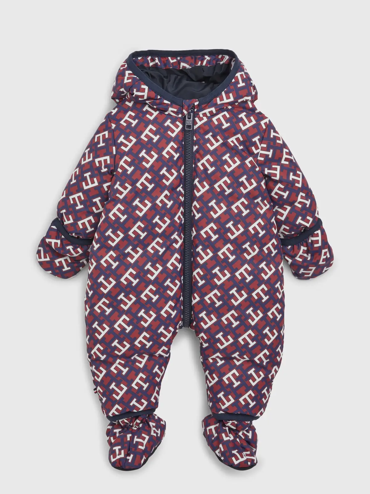 Tommy Hilfiger BABY AOP MONOGRAM SK Bebek Bordo Şişme Mont
