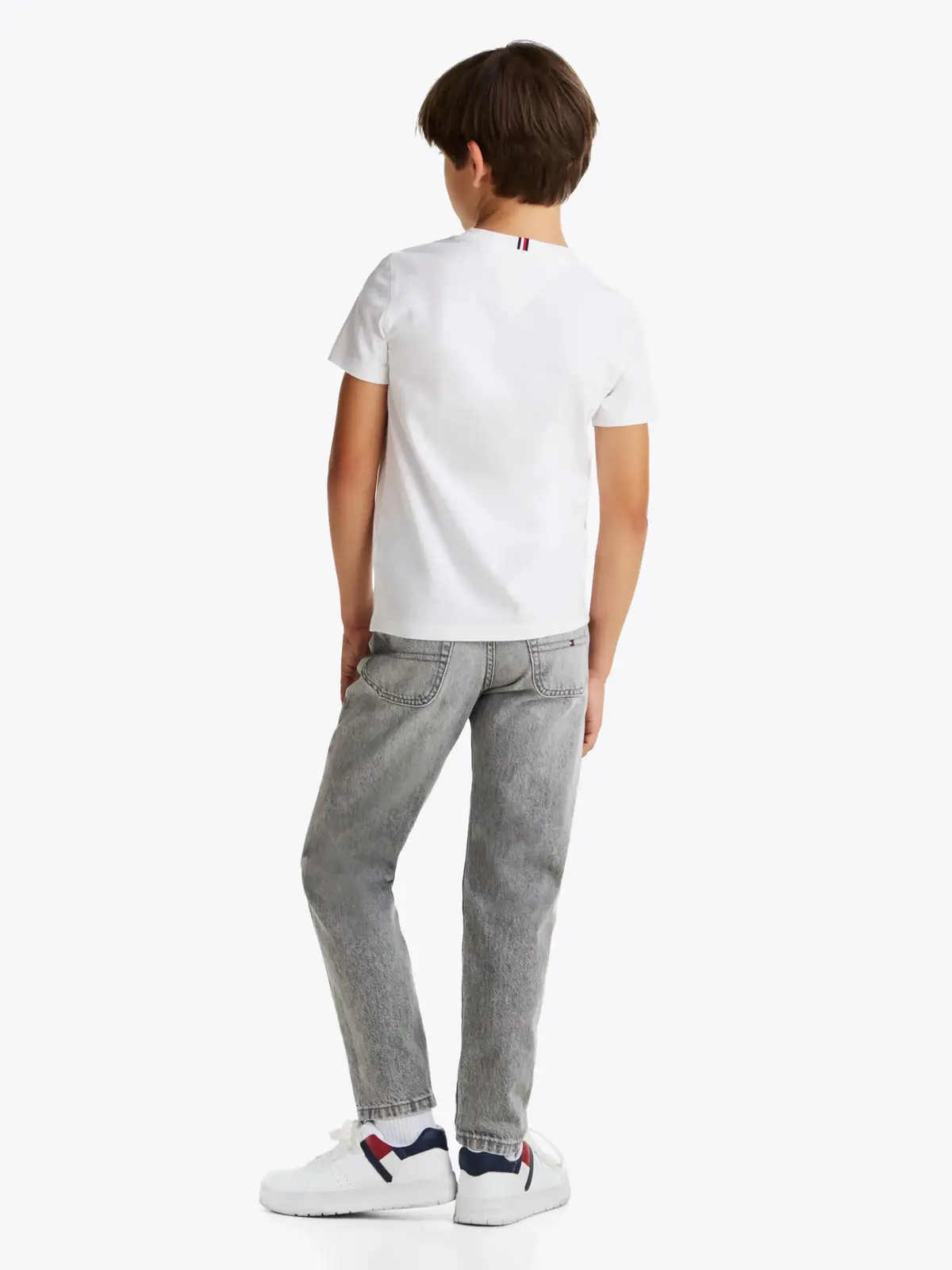 Tommy Hilfiger MONOTYPE STRIPED REG, YBR Beyaz Erkek Çocuk T-Shirt & Polo