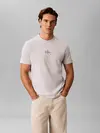 Calvin Klein SS 30S MICRO MONOLOGO Gri Erkek Tişört