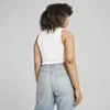 Puma WARDROBE ESS Ribbed Crop Top Beyaz Kadın Crop