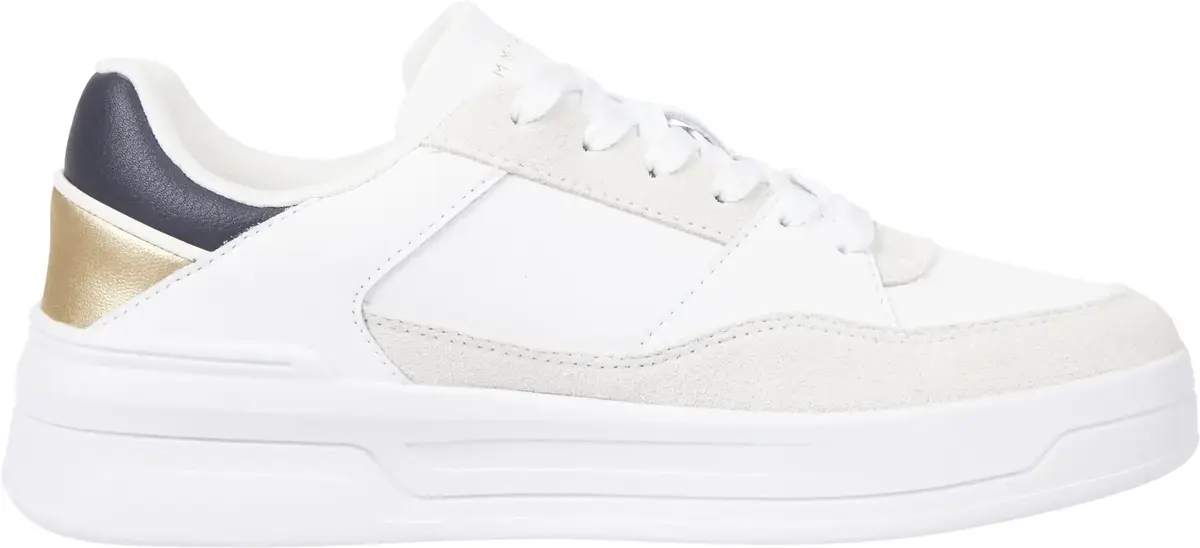 Tommy Hilfiger ESSENT BASKET SNEAKE, YBS Beyaz Kadın Spor Ayakkabı & Sneaker