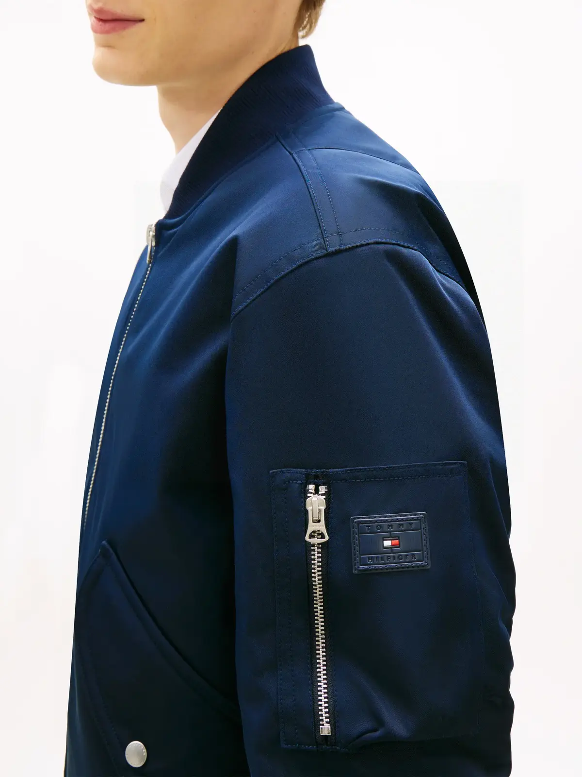 Tommy Hilfiger AUTHENTIC BOMBER Erkek Lacivert Fermuarlı Ceket