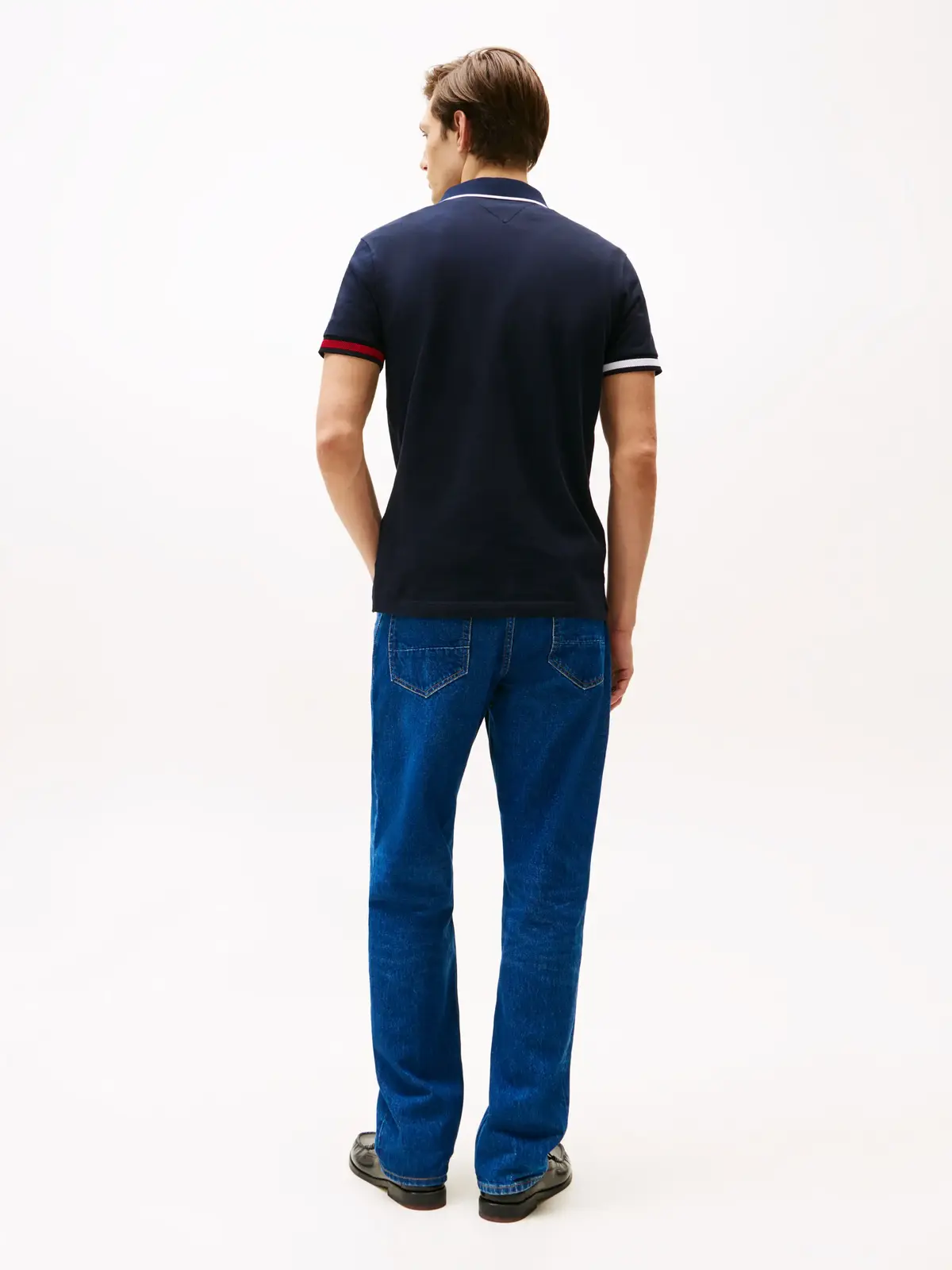 Tommy Hilfiger FLAG CUFF SLIM FIT P, DW5 Siyah Erkek T-Shirt & Polo