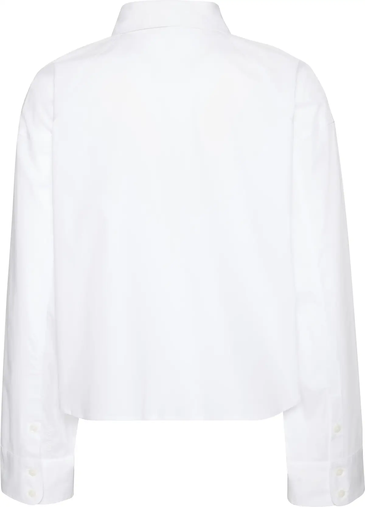 Calvin Klein SOLID BOXY CROPPED SHIRT Kadın Beyaz Gömlek