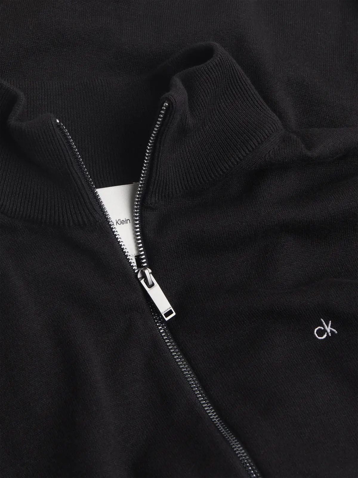 Calvin Klein COTTON SILK BLEND ZI, BEH Siyah Erkek Kazak