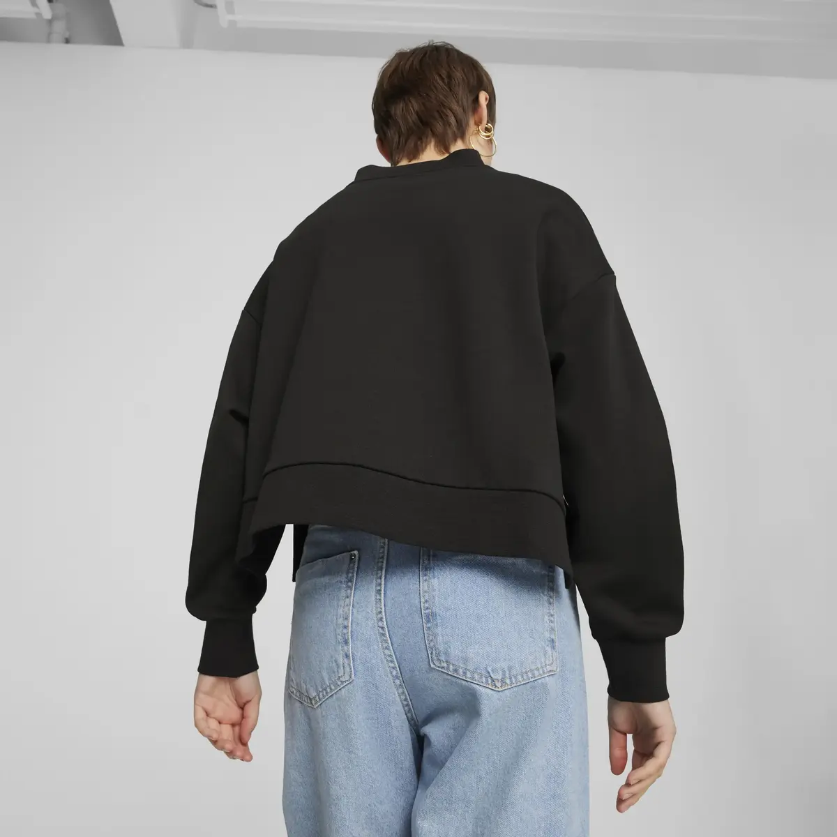 Puma CLASSICS Oversized Crew Siyah Kadın Sweatshirt