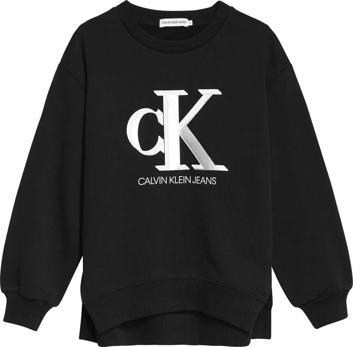 Calvin Klein CONTRAST MONOGRAM SW Kadın Siyah Sweatshirt