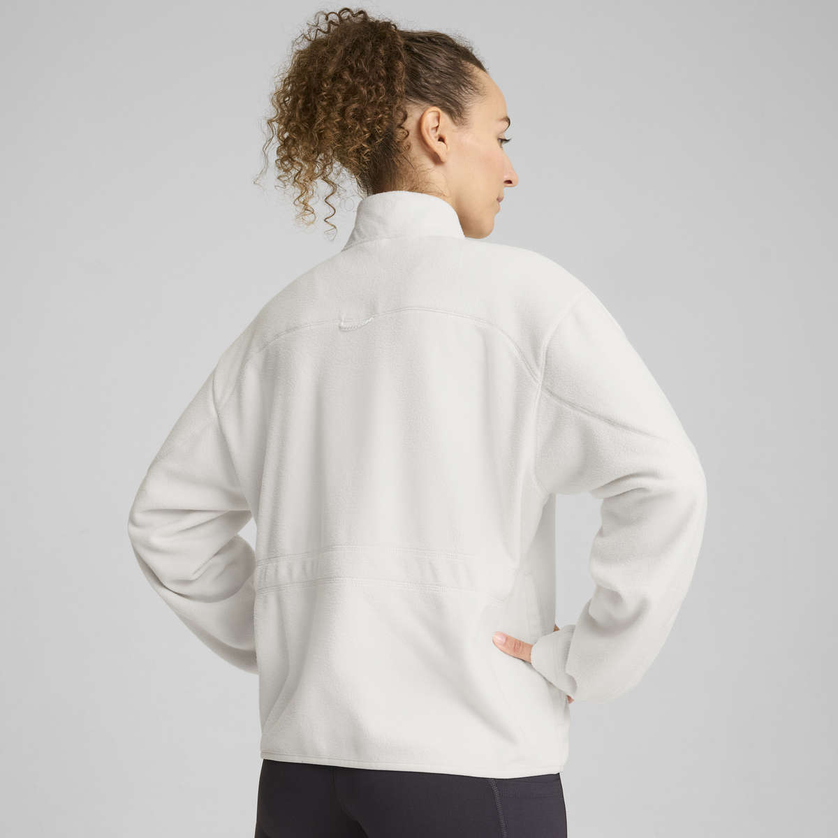 Puma WINTER TECH FLEECE JACKET W Beyaz Kadın Fermuarlı Ceket