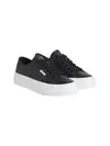 Calvin Klein VULC FLATF LACE UP LTH Kadın Siyah Günlük Spor Ayakkabı