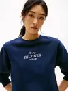 Tommy Hilfiger REG HILFIGER SWEATSH, C1G Lacivert Kadın Sweatshirt