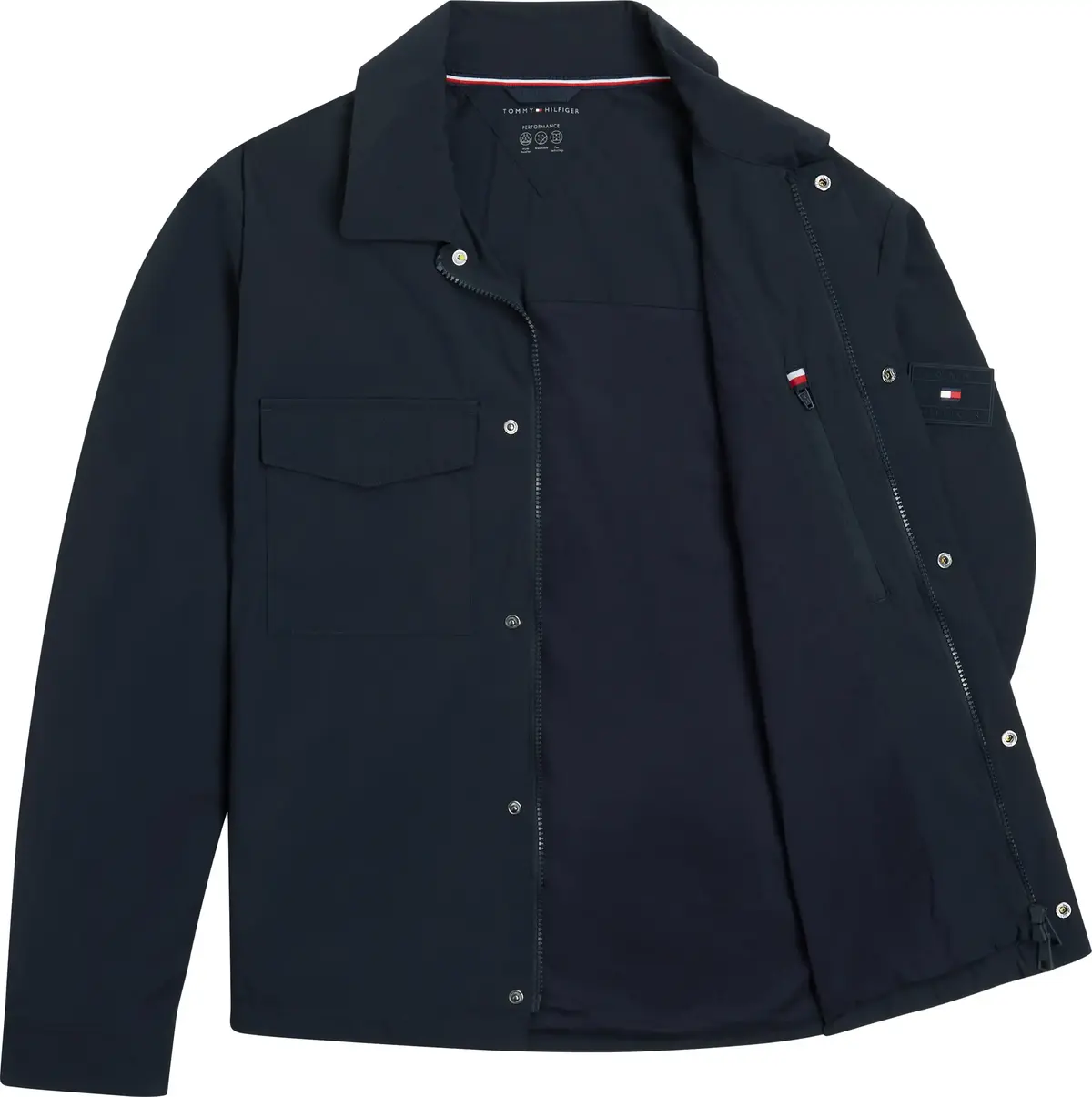 Tommy Hilfiger TECH SHIRT JACKET, DW5 Siyah Erkek Gömlek