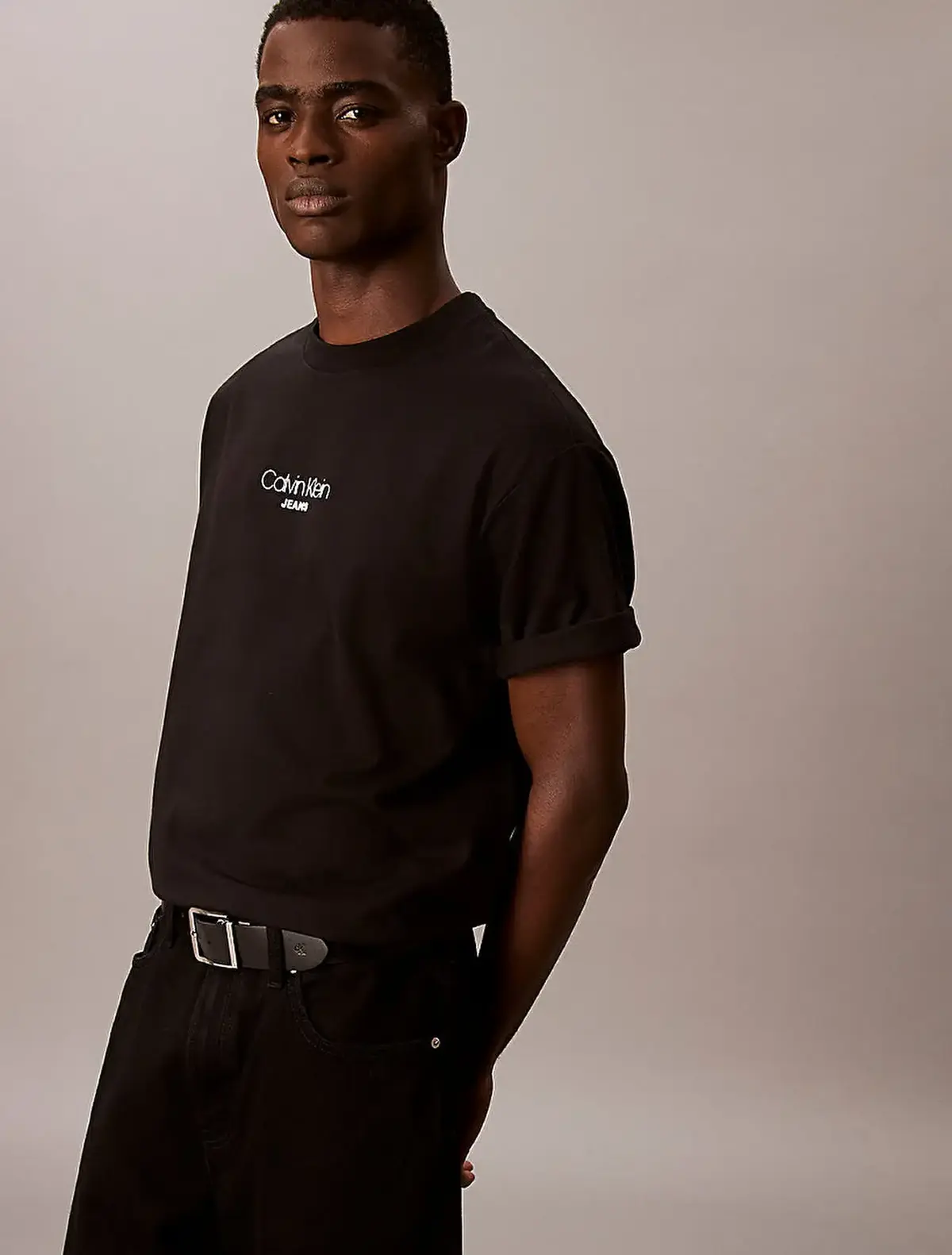 Calvin Klein SS 16S RLXD FIT CKJ GRAPHIC TEE Siyah Erkek Tişört
