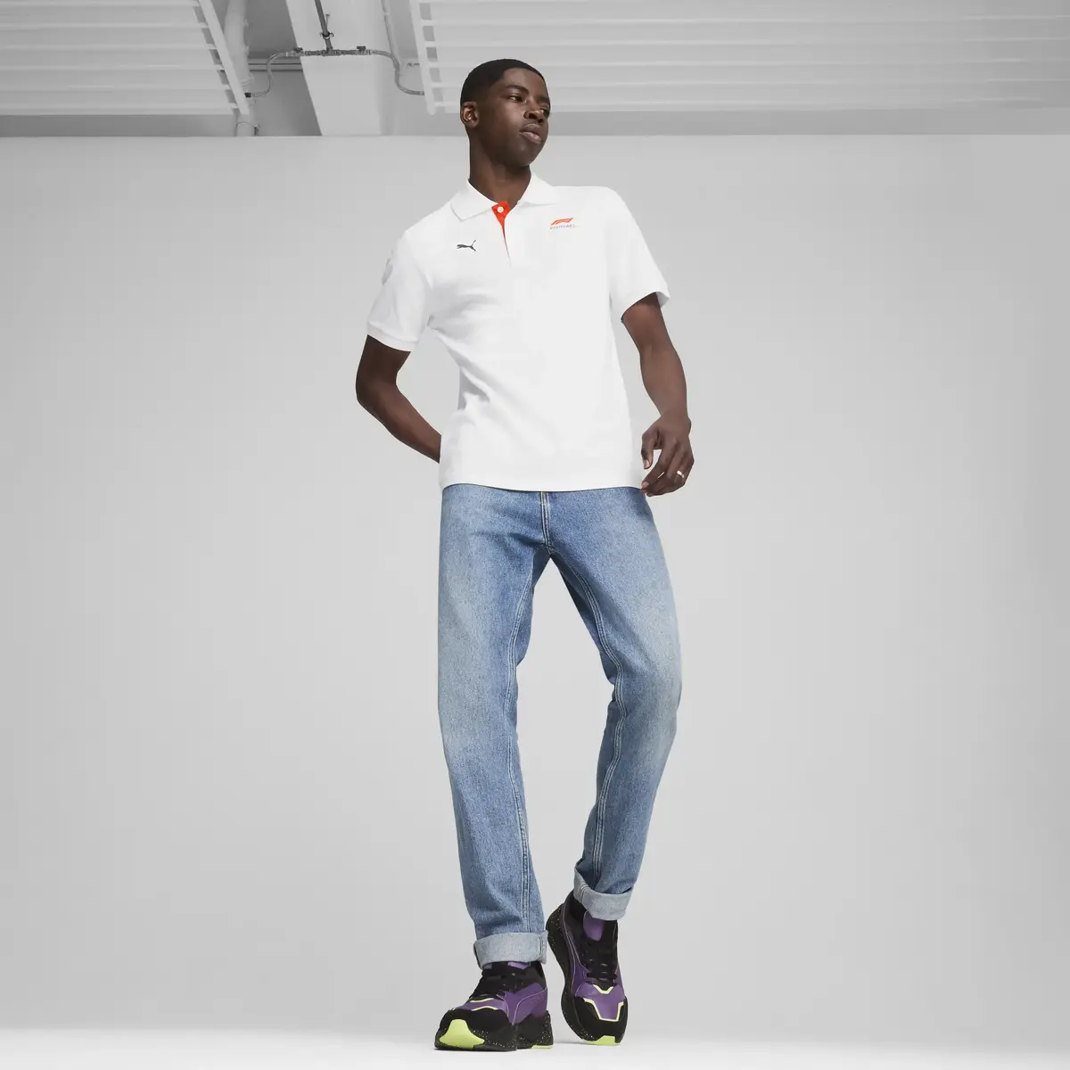 Puma F1 Polo Beyaz Erkek T-Shirt