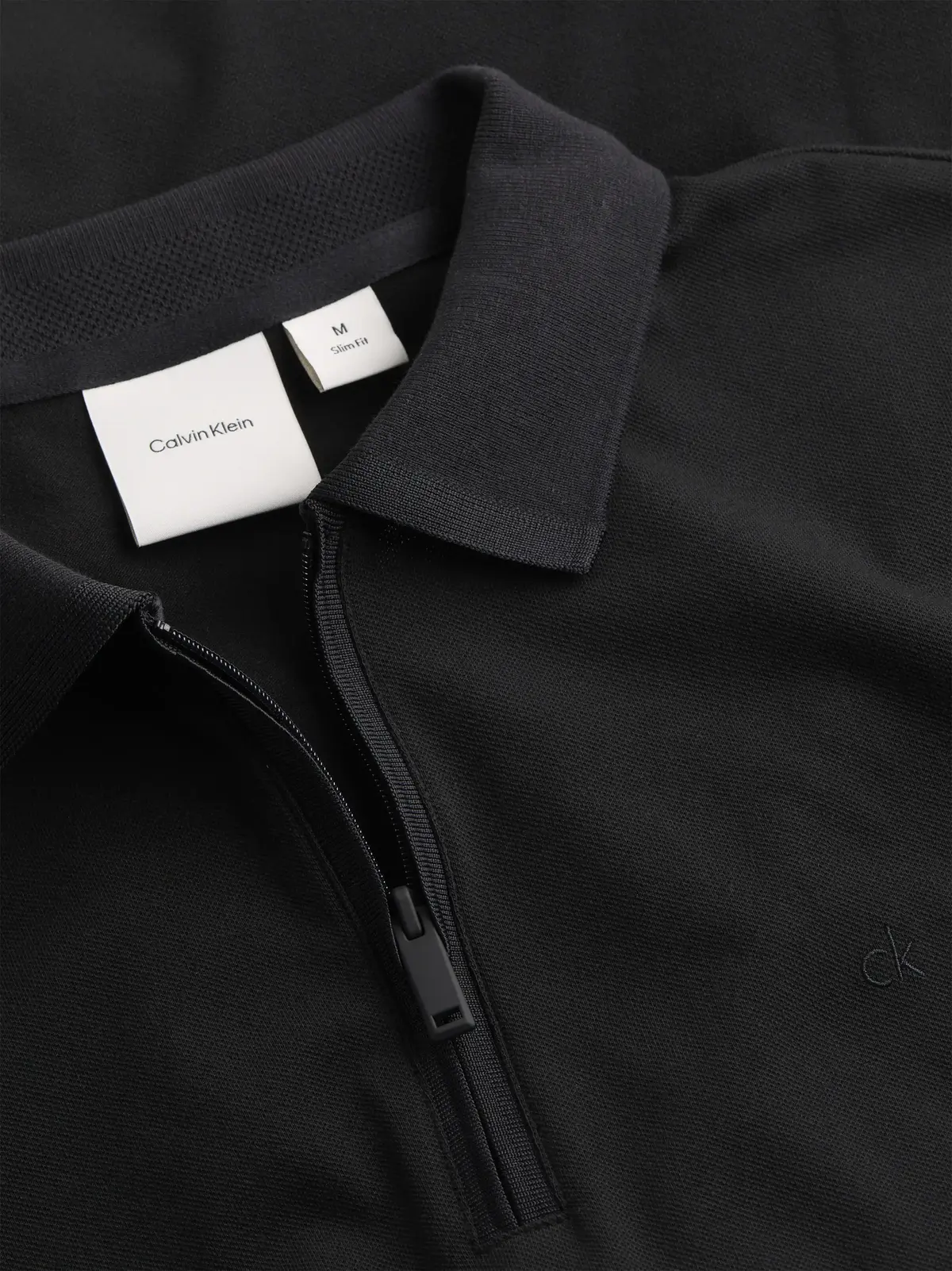 Calvin Klein THERMO TECH PIQUE ZI, BEH Siyah Erkek T-Shirt & Polo