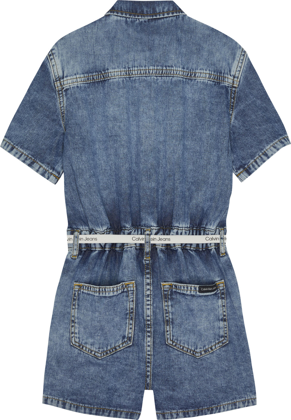 Calvin Klein DENIM TAPE PLAYSUIT Kadın Mavi Tulum