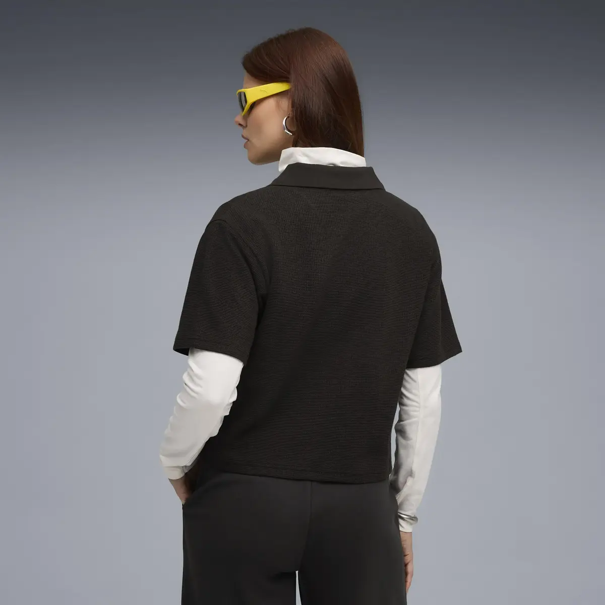 Puma PUMA CLASS Relaxed Polo Tee Siyah Kadın Polo T-Shirt