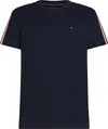 Tommy Hilfiger GLOBAL STRIPE TAPE T, DW5 Siyah Erkek T-Shirt & Polo