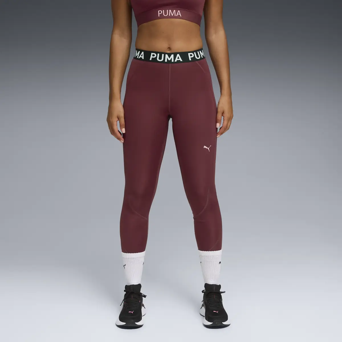 Puma W STRONG TIGHT - HW FL Kırmızı Kadın Tayt