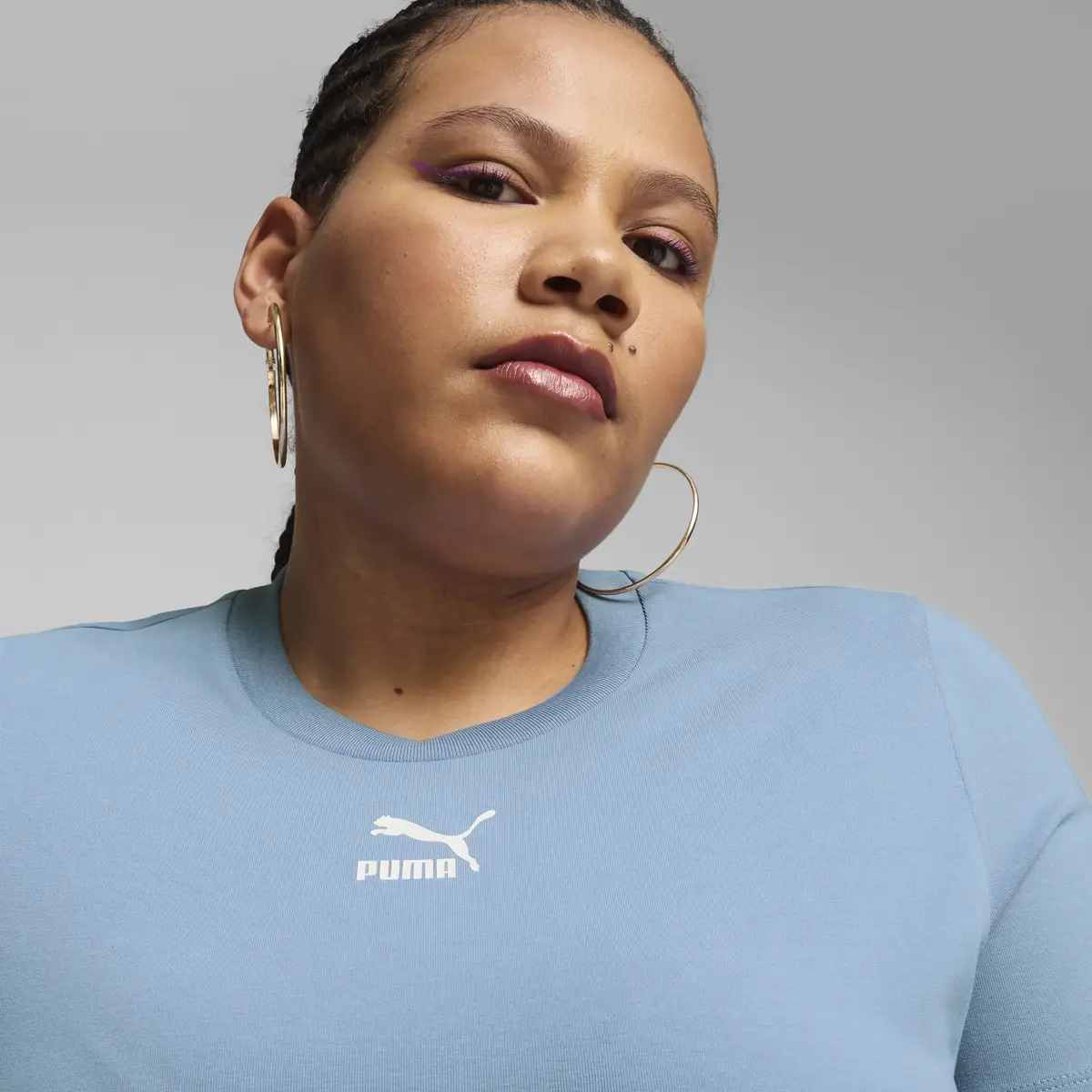 Puma Classics Slim Tee Mavi Kadın T-Shirt
